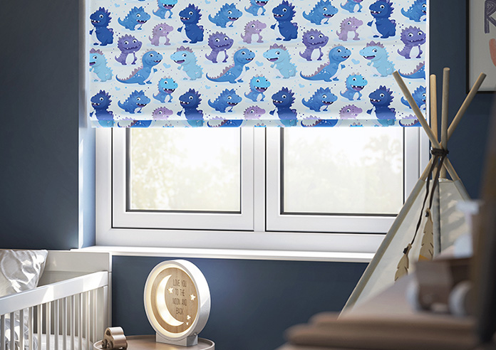 Roarsome, Blue - Roman Blind - Image 5